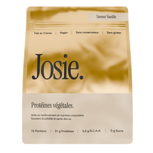 Charger l'image dans la galerie, Josie Vegan Protein saveur vanille, sachet de face
